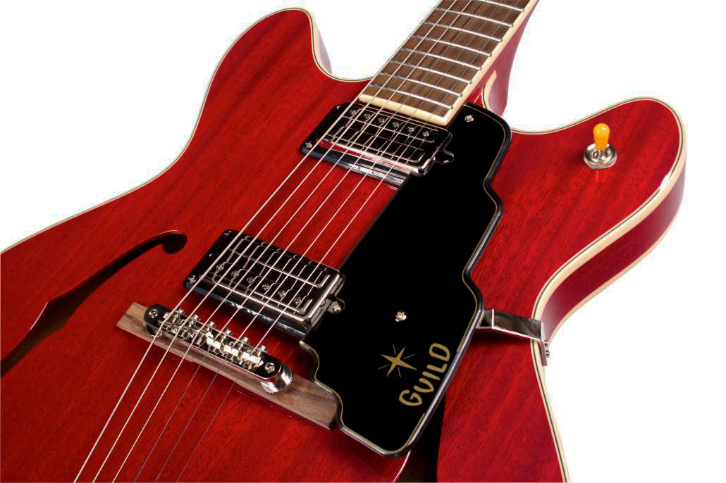 Guild Starfire Iv Newark St Hh Ht Rw - Cherry Red - Semi hollow elektriche gitaar - Variation 3