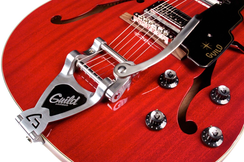 Guild Starfire V Newark St Hh Bigsby Rw - Cherry Red - Semi hollow elektriche gitaar - Variation 3
