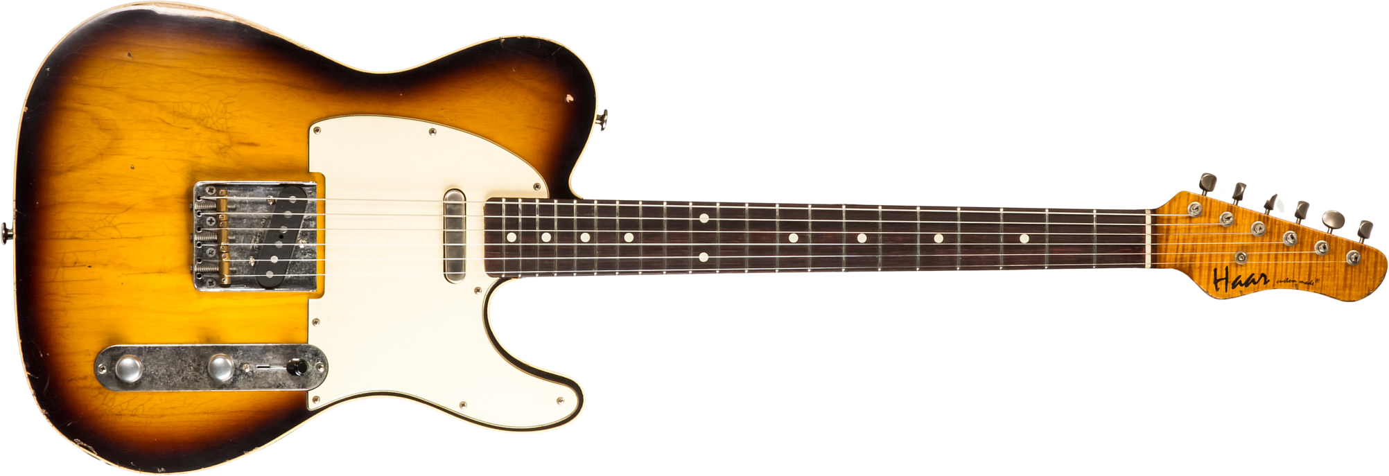 Haar Guitars Trad T Custom 2s Lindy Fralin Ht Rw #42267 - Aged 2-tone Tobacco - Televorm elektrische gitaar - Main picture