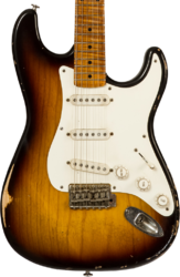 Elektrische gitaar in str-vorm Haar guitars Trad S #42272 - Aged 2-Tone Tobacco
