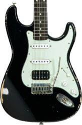 Elektrische gitaar in strat vorm Haar guitars Trad S #43517 - Aged black