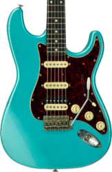 Elektrische gitaar in strat vorm Haar guitars Trad S #43592 - Aged teal green metallic