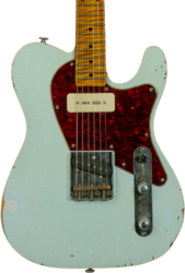 Televorm elektrische gitaar Haar guitars Trad T #43675 - Aged faded sonic blue