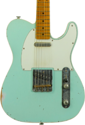 Televorm elektrische gitaar Haar guitars Trad T Custom #43669 - Aged surf green