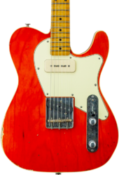 Televorm elektrische gitaar Haar guitars Trad T Custom #43488 - Aged Orange See Through