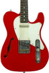Televorm elektrische gitaar Haar guitars Trad T Thinline #43661 - Aged old red