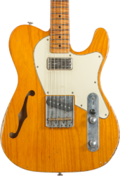 Televorm elektrische gitaar Haar guitars Trad T Thinline #42270 - Aged orange antique