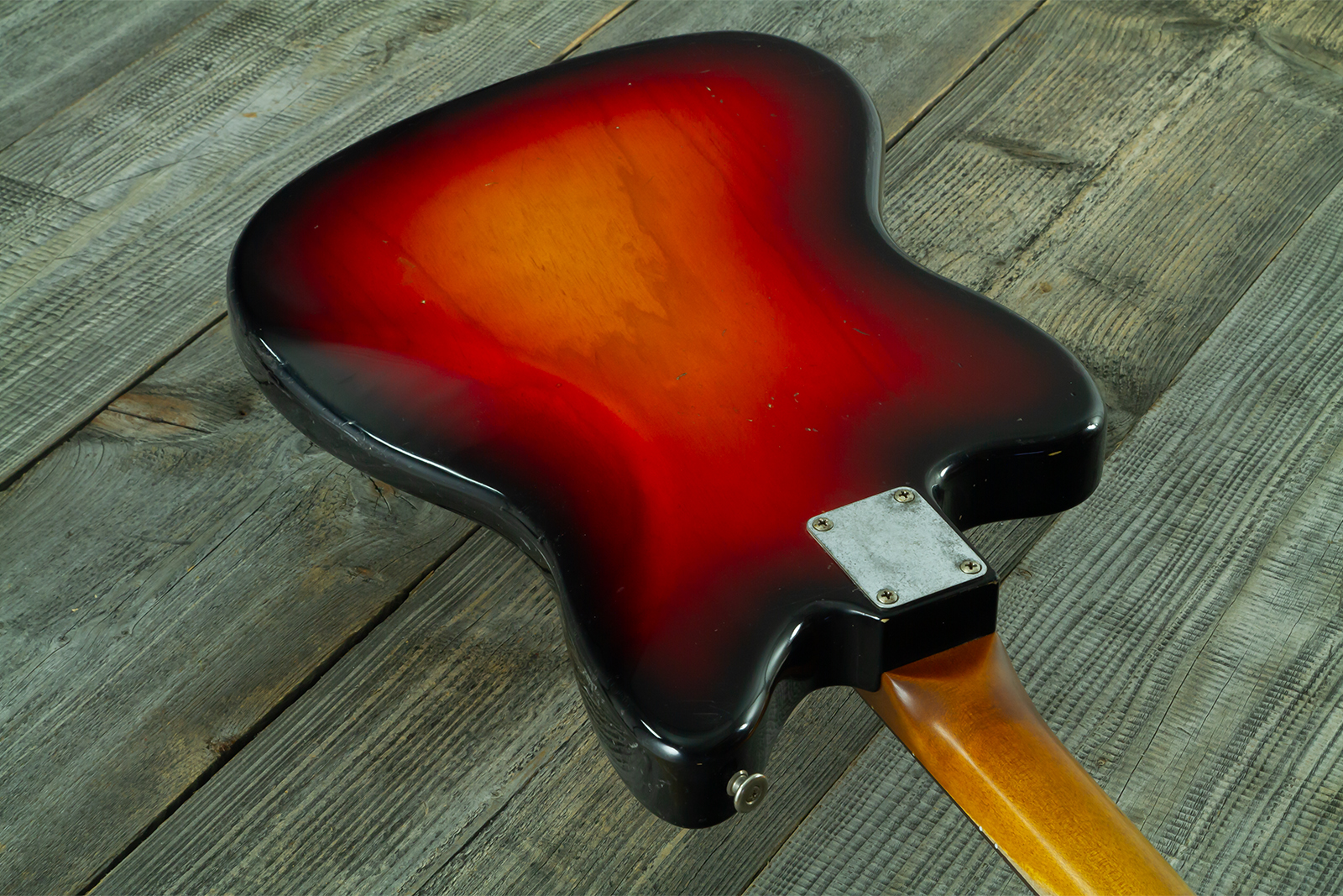 Haar Guitars Trad Jm 2s Fralin #43593 - Aged 3 Tone Sunburst - Retro-rock elektrische gitaar - Variation 8