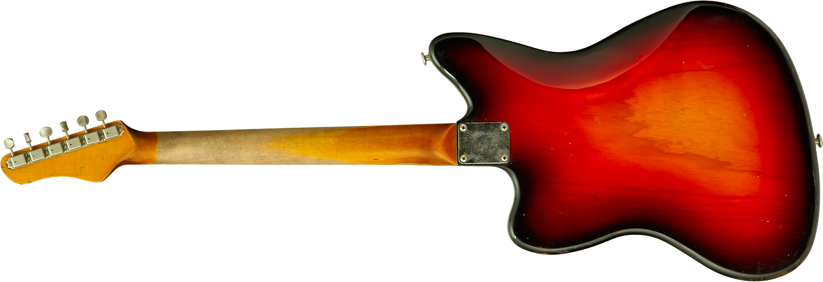 Haar Guitars Trad Jm 2s Fralin #43593 - Aged 3 Tone Sunburst - Retro-rock elektrische gitaar - Variation 2