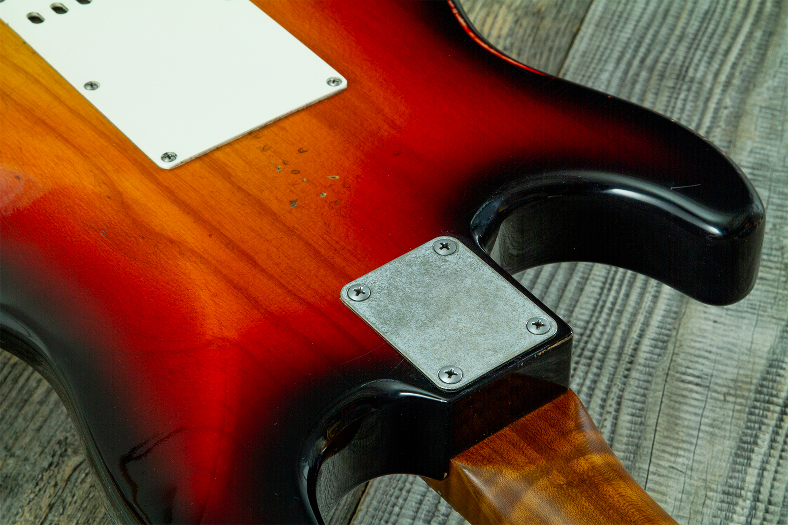 Haar Guitars Trad S 3s Kloppmann Mn #43485 - Aged 3 Tone Sunburst - Elektrische gitaar in Strat vorm - Variation 9