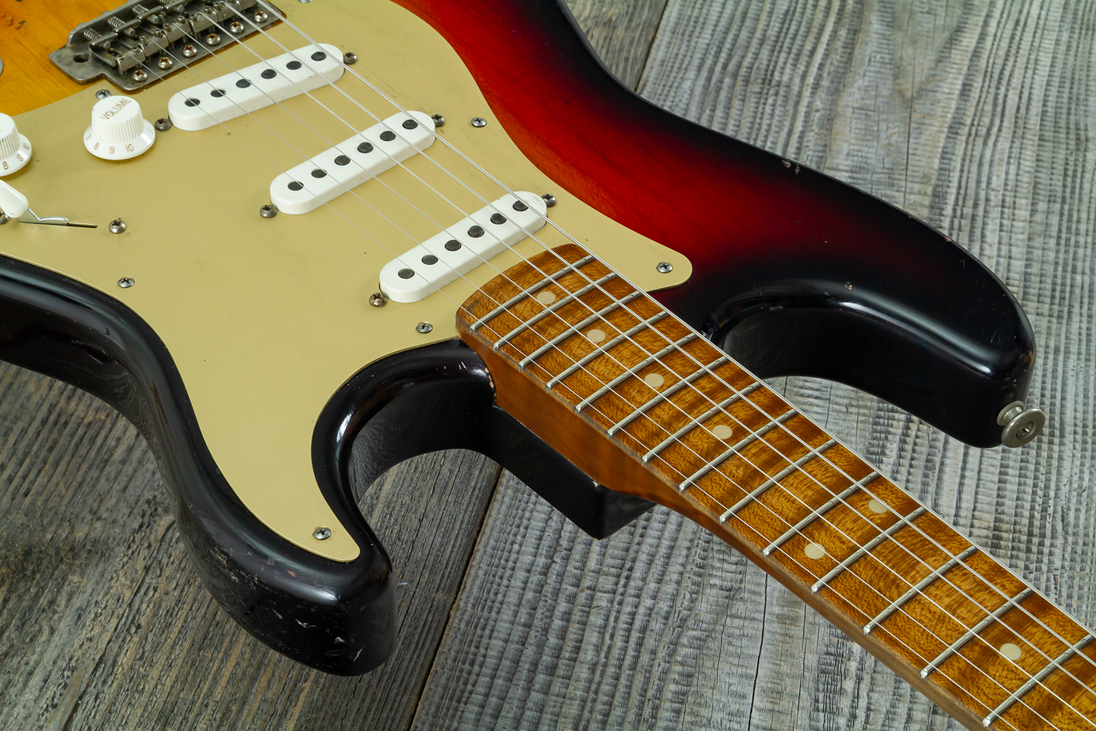 Haar Guitars Trad S 3s Kloppmann Mn #43485 - Aged 3 Tone Sunburst - Elektrische gitaar in Strat vorm - Variation 4