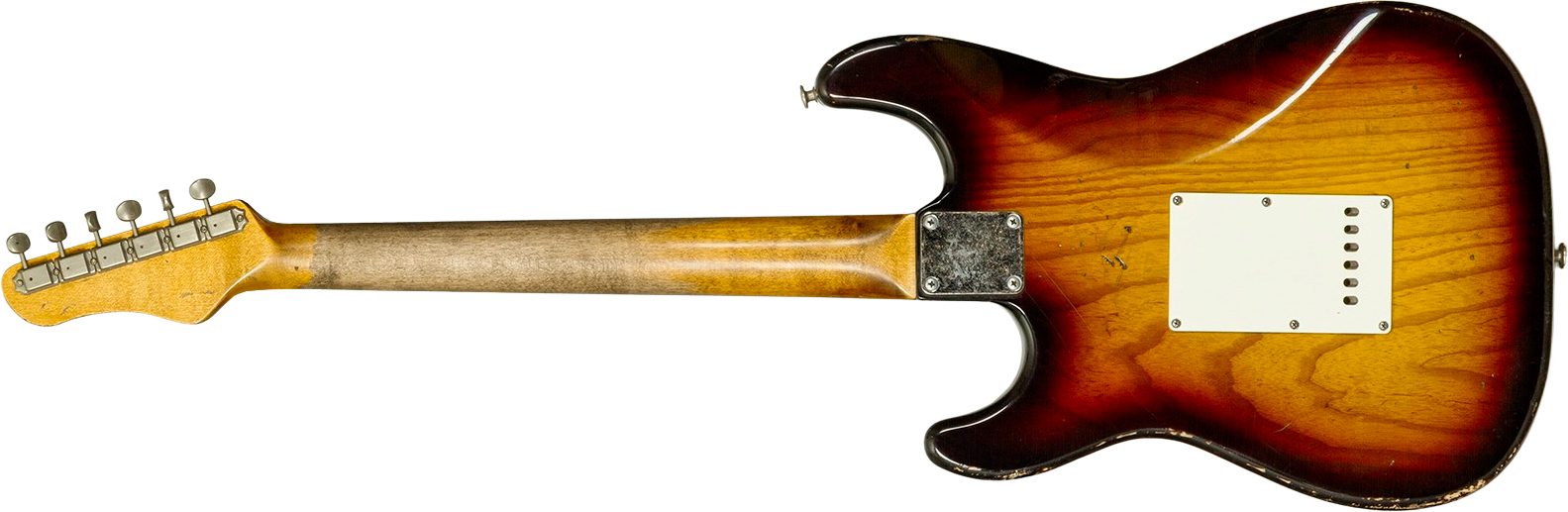 Haar Guitars Trad S 3s Klopppmann Trem Rw #43484 - Aged 2-tone Chocolate Sunburst - Elektrische gitaar in Strat vorm - Variation 1