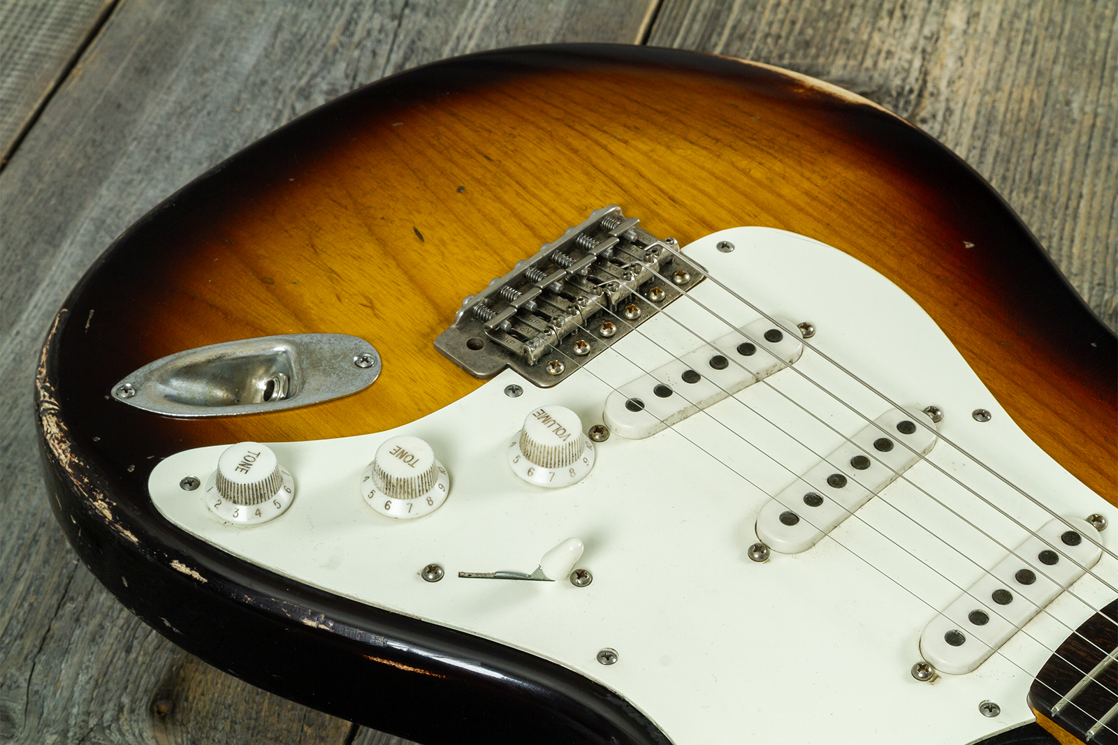 Haar Guitars Trad S 3s Klopppmann Trem Rw #43484 - Aged 2-tone Chocolate Sunburst - Elektrische gitaar in Strat vorm - Variation 3