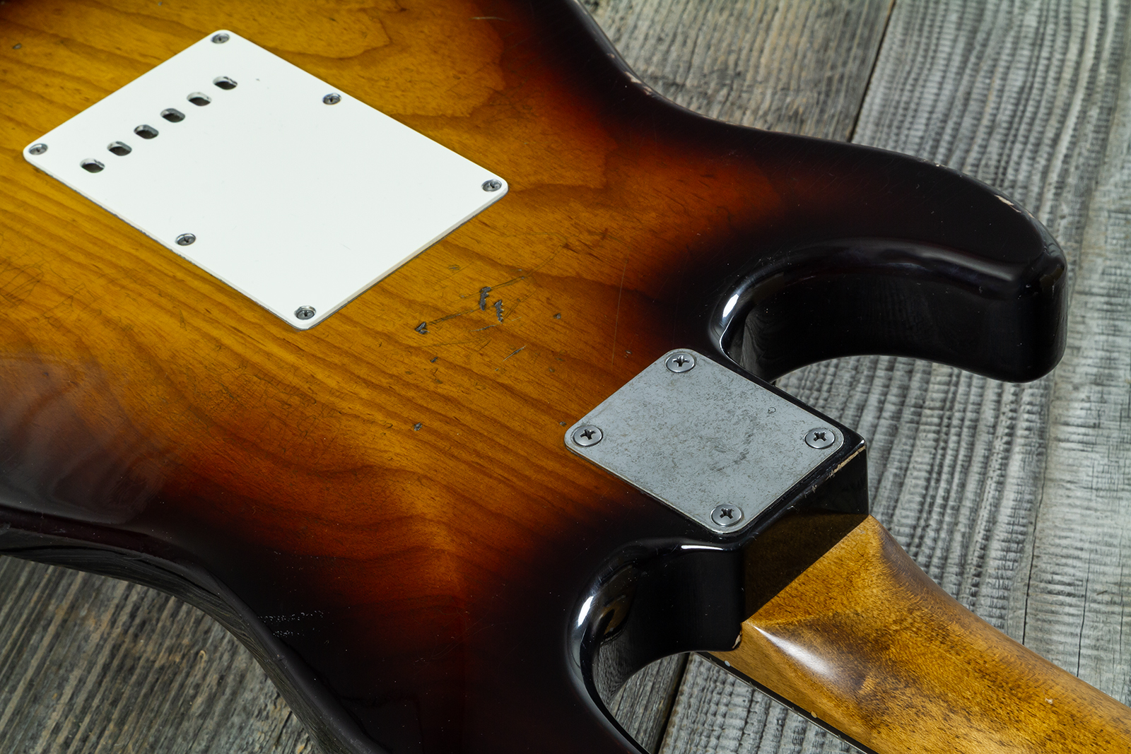 Haar Guitars Trad S 3s Klopppmann Trem Rw #43484 - Aged 2-tone Chocolate Sunburst - Elektrische gitaar in Strat vorm - Variation 8