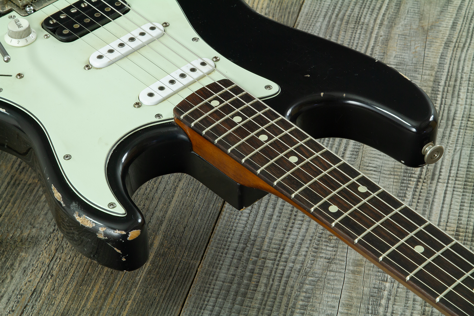 Haar Guitars Trad S Hss Amber Trem Rw #43517 - Aged Black - Elektrische gitaar in Strat vorm - Variation 6