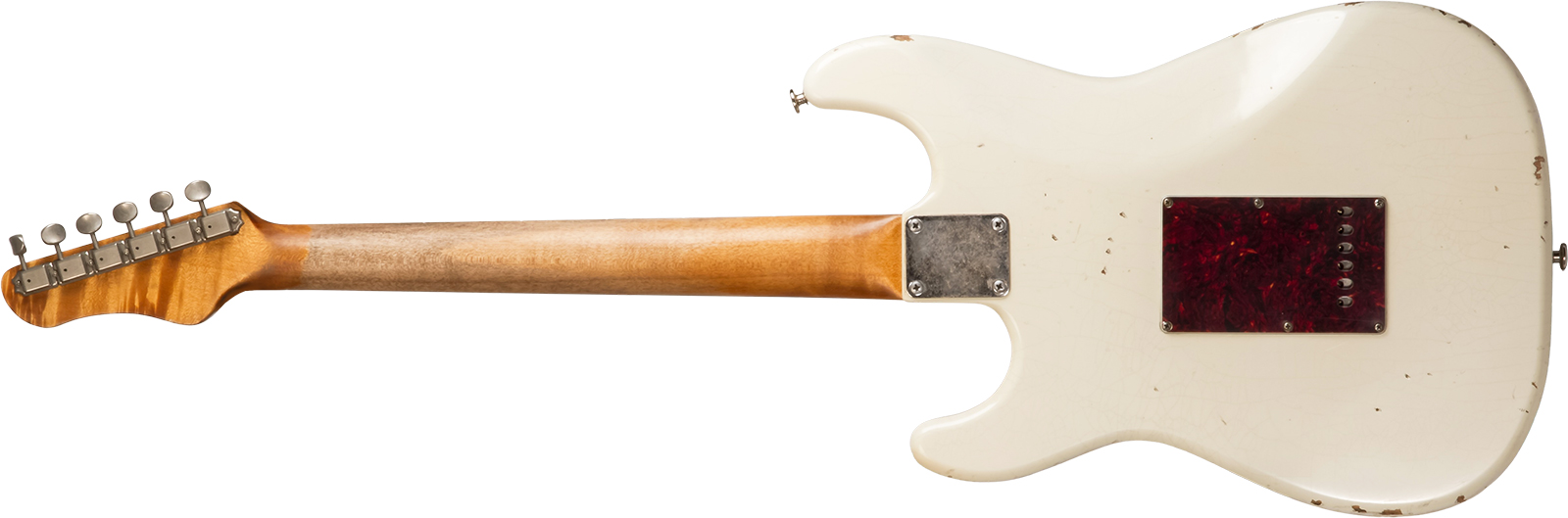 Haar Guitars Trad S Hss Lindy Fralin Trem Rw #42275 - Aged Olympic White - Elektrische gitaar in Str-vorm - Variation 1