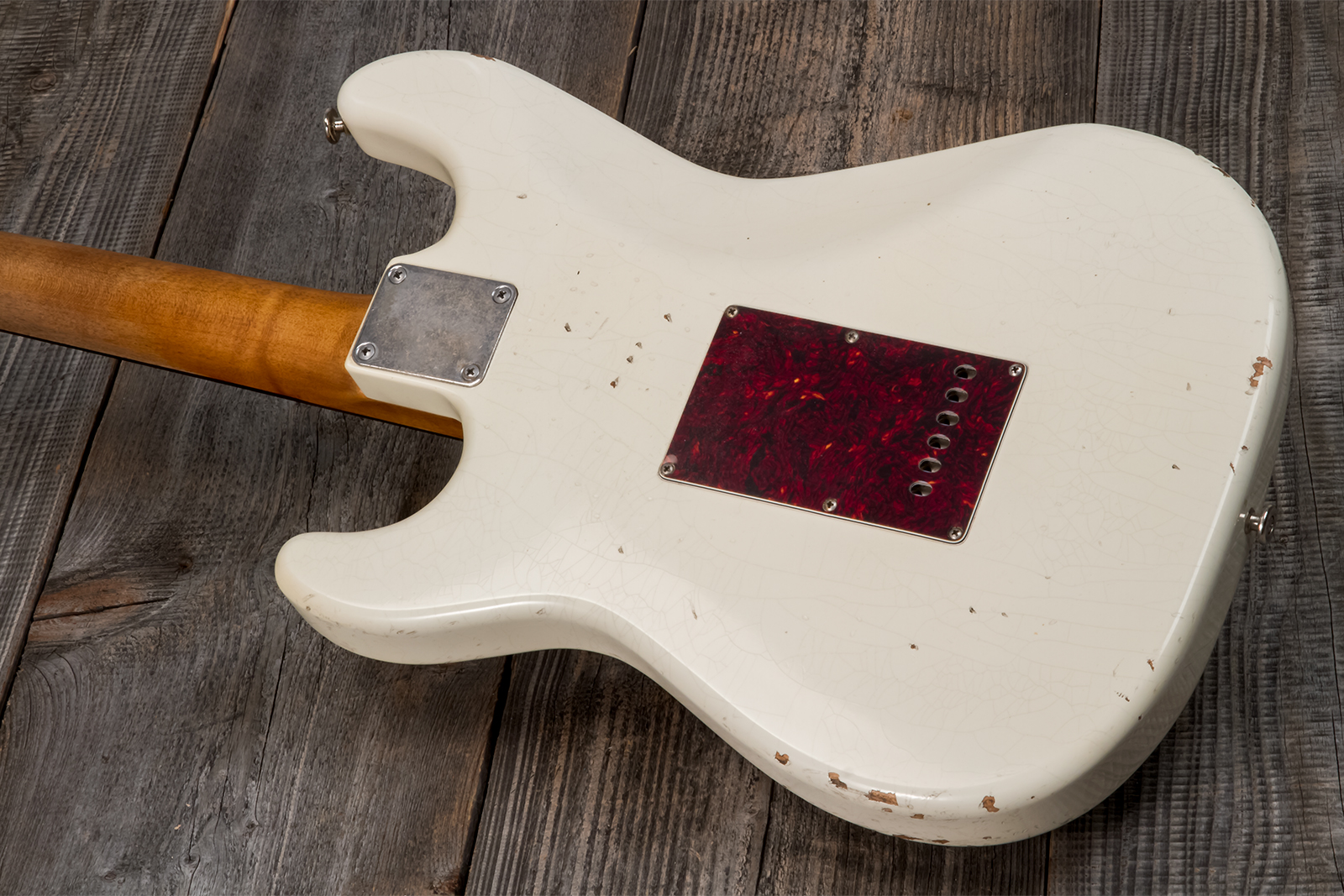 Haar Guitars Trad S Hss Lindy Fralin Trem Rw #42275 - Aged Olympic White - Elektrische gitaar in Str-vorm - Variation 5