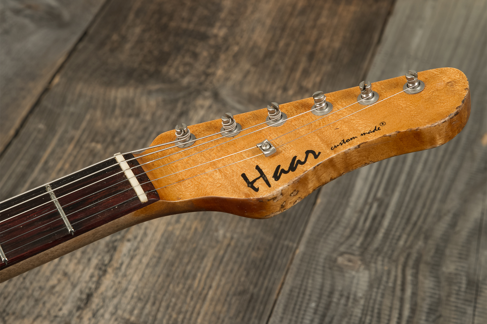 Haar Guitars Trad S Hss Lindy Fralin Trem Rw #42275 - Aged Olympic White - Elektrische gitaar in Str-vorm - Variation 7