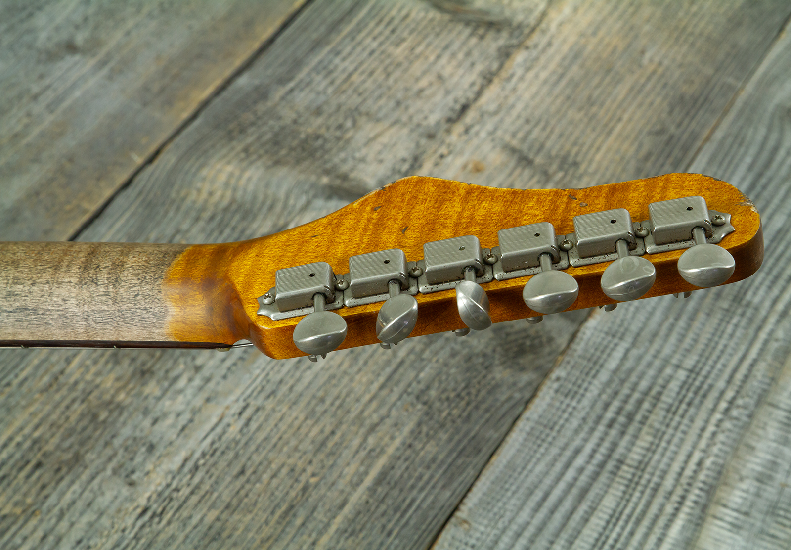 Haar Guitars Trad S Hss Lindy Fralin Trem Rw #43516 - Aged Candy Apple Red - Elektrische gitaar in Strat vorm - Variation 12