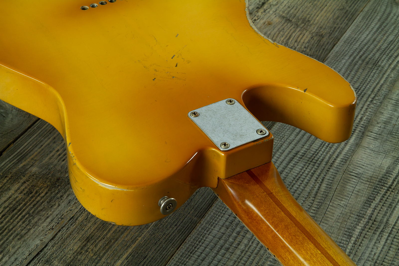 Haar Guitars Trad T 2s Amber Ht Mn #43590 - Aged Butterscotch - Televorm elektrische gitaar - Variation 11