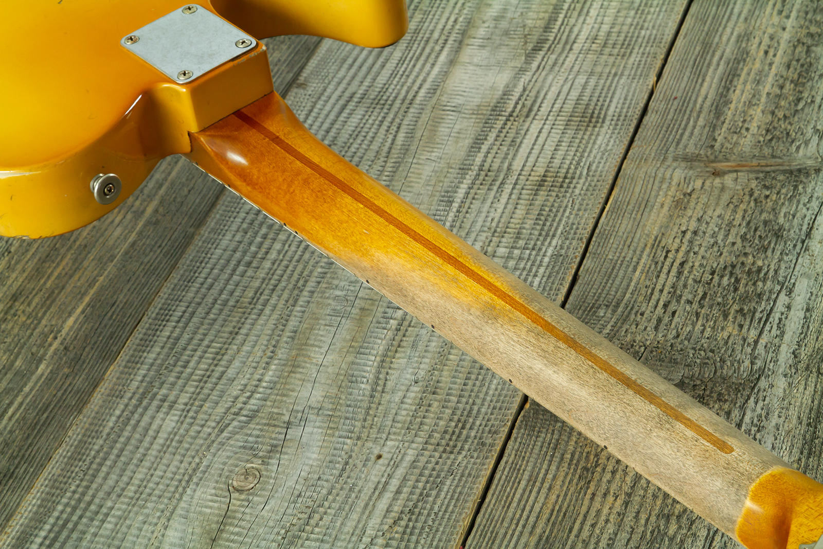 Haar Guitars Trad T 2s Amber Ht Mn #43590 - Aged Butterscotch - Televorm elektrische gitaar - Variation 12