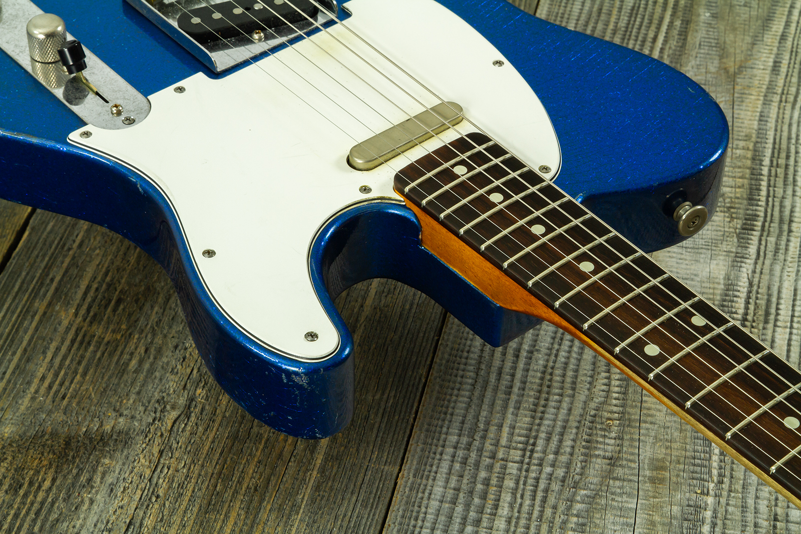 Haar Guitars Trad T 2s Lindy Fralin #43671 - Aged Sparkle Blue - Televorm elektrische gitaar - Variation 5