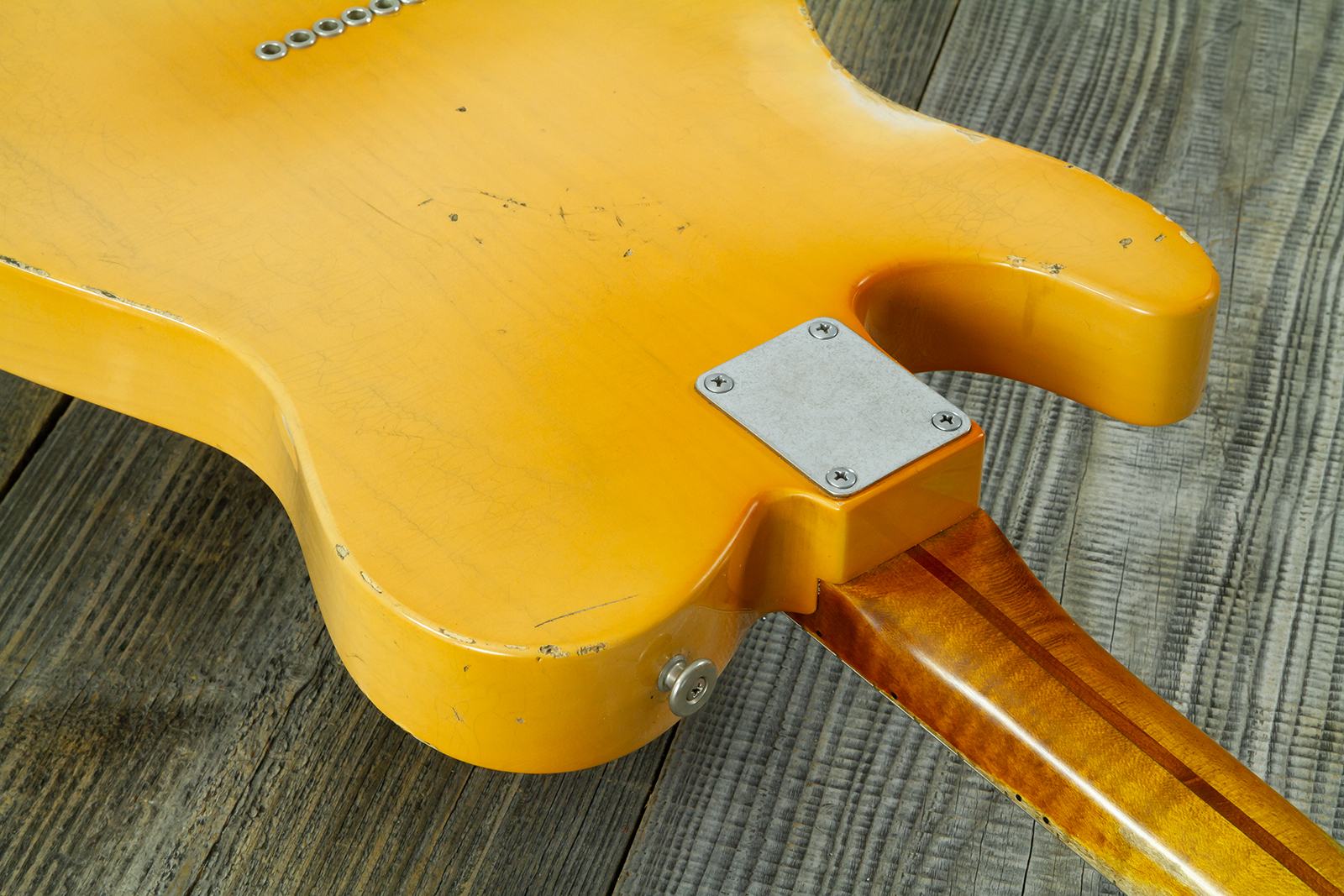 Haar Guitars Trad T 2s Lindy Fralin Mn #43672 - Aged Butterscotch - Televorm elektrische gitaar - Variation 11