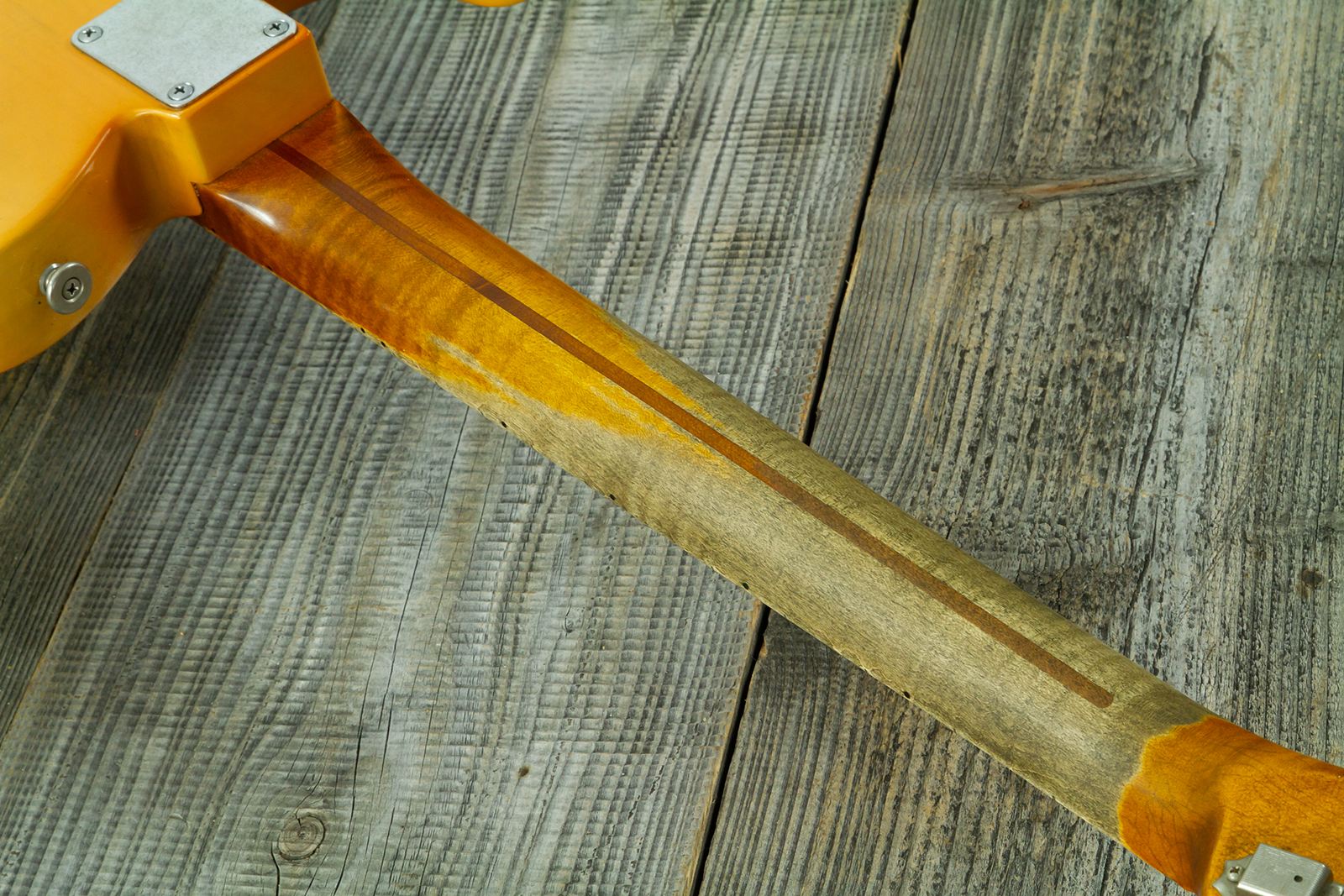 Haar Guitars Trad T 2s Lindy Fralin Mn #43672 - Aged Butterscotch - Televorm elektrische gitaar - Variation 12