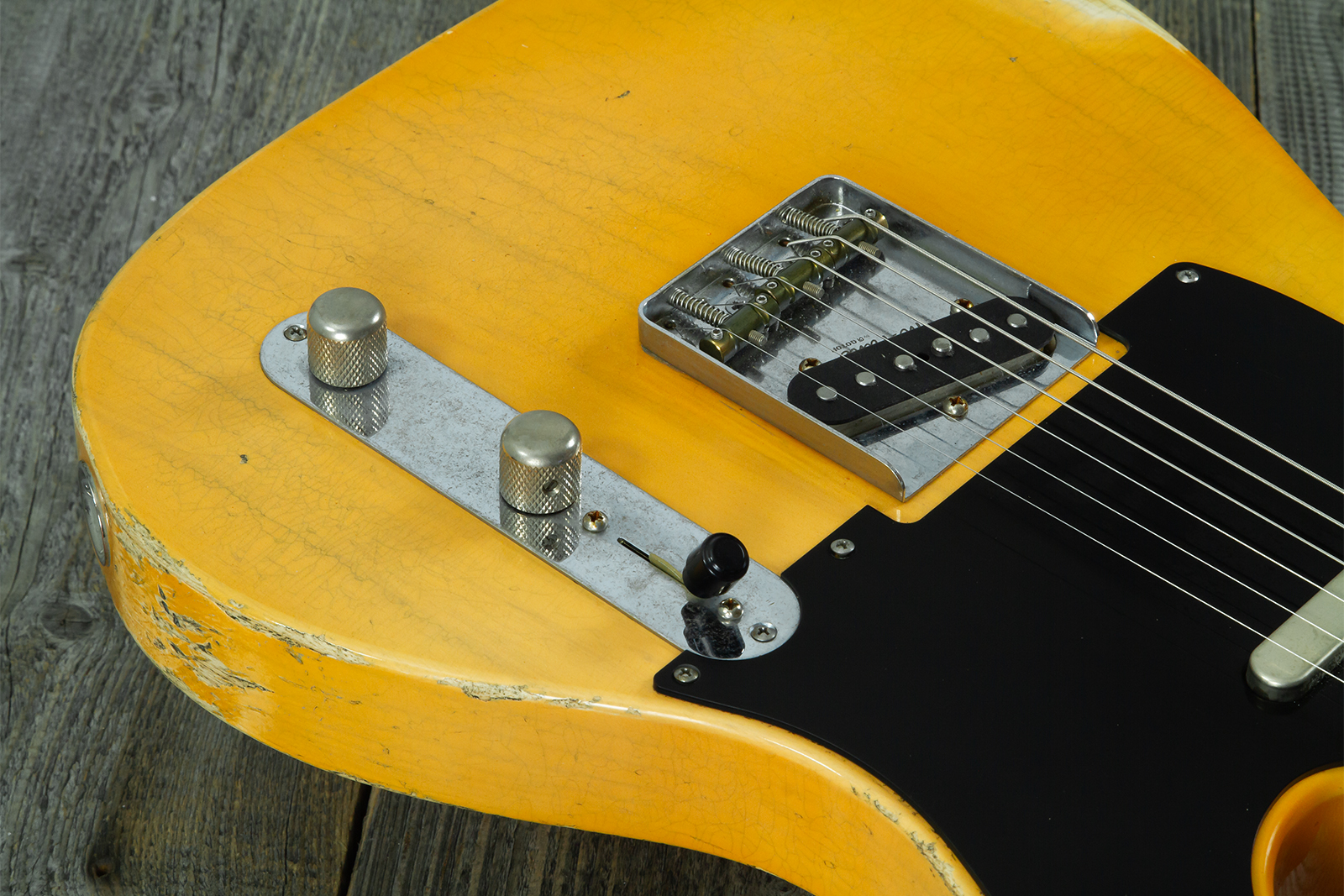 Haar Guitars Trad T 2s Lindy Fralin Mn #43672 - Aged Butterscotch - Televorm elektrische gitaar - Variation 4