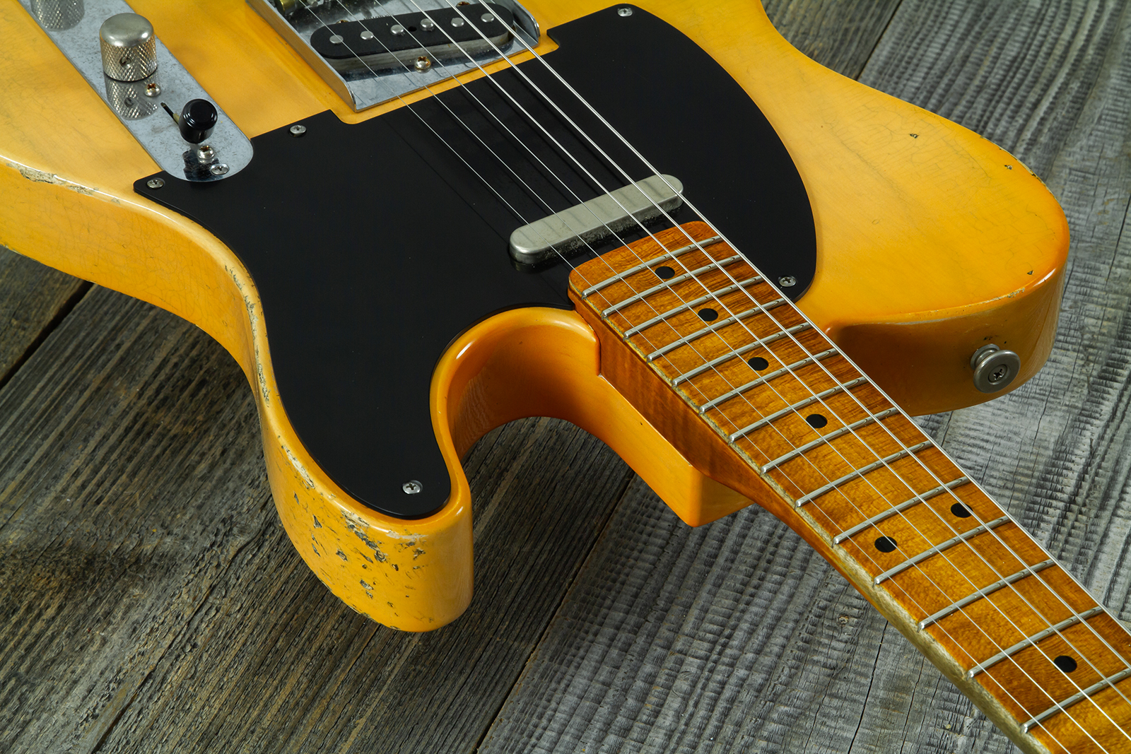 Haar Guitars Trad T 2s Lindy Fralin Mn #43672 - Aged Butterscotch - Televorm elektrische gitaar - Variation 5