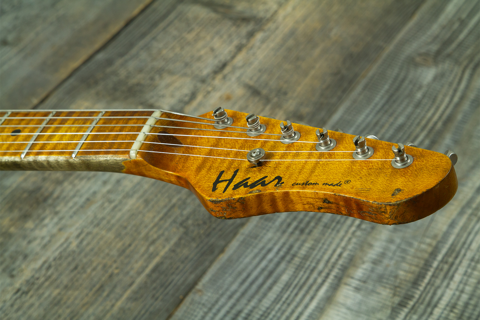 Haar Guitars Trad T 2s Lindy Fralin Mn #43672 - Aged Butterscotch - Televorm elektrische gitaar - Variation 7