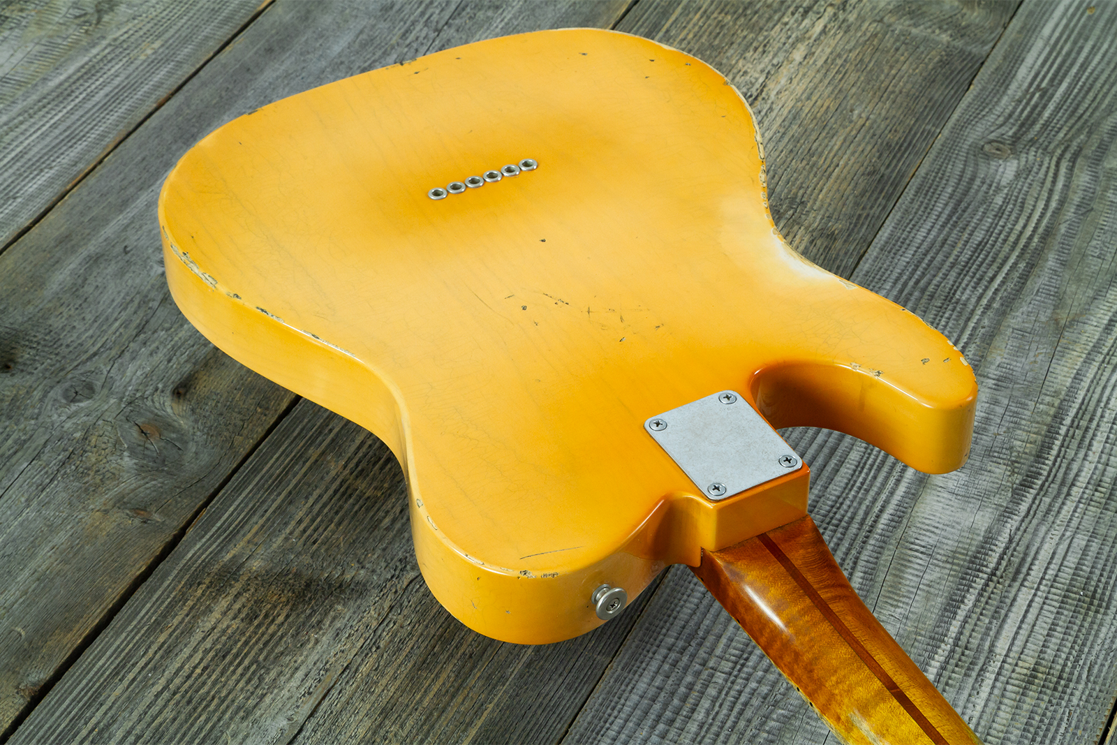 Haar Guitars Trad T 2s Lindy Fralin Mn #43672 - Aged Butterscotch - Televorm elektrische gitaar - Variation 8