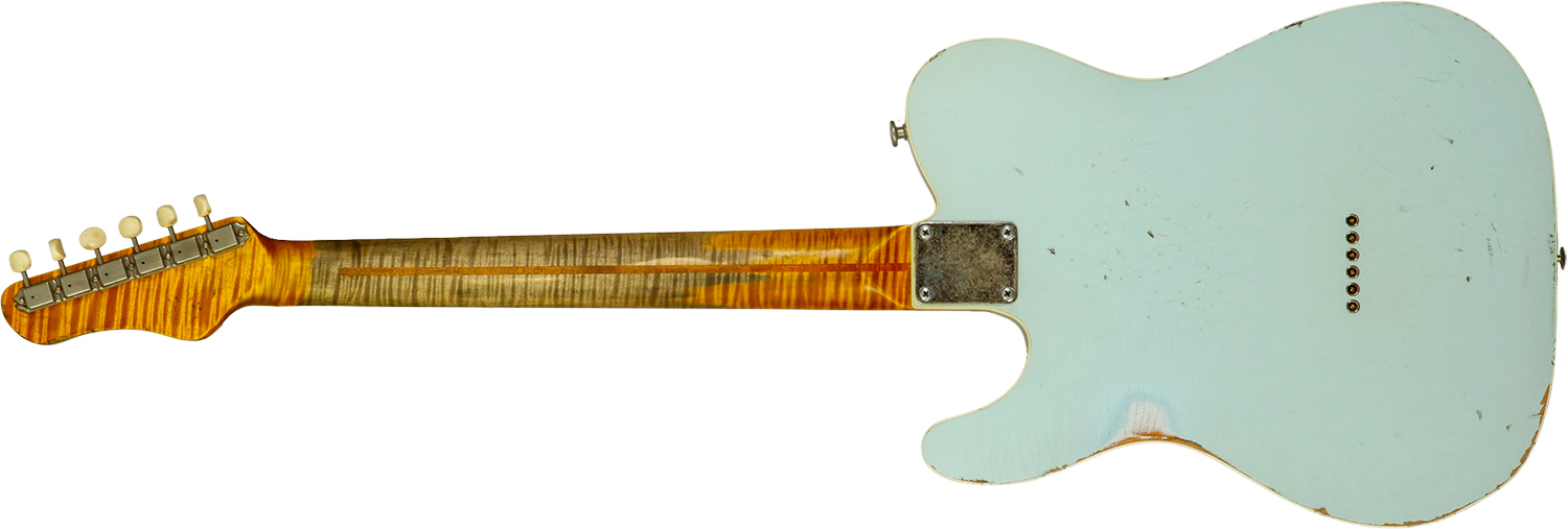Haar Guitars Trad T  2s Lindy Fralin P90 #43675 - Aged Faded Sonic Blue - Televorm elektrische gitaar - Variation 9