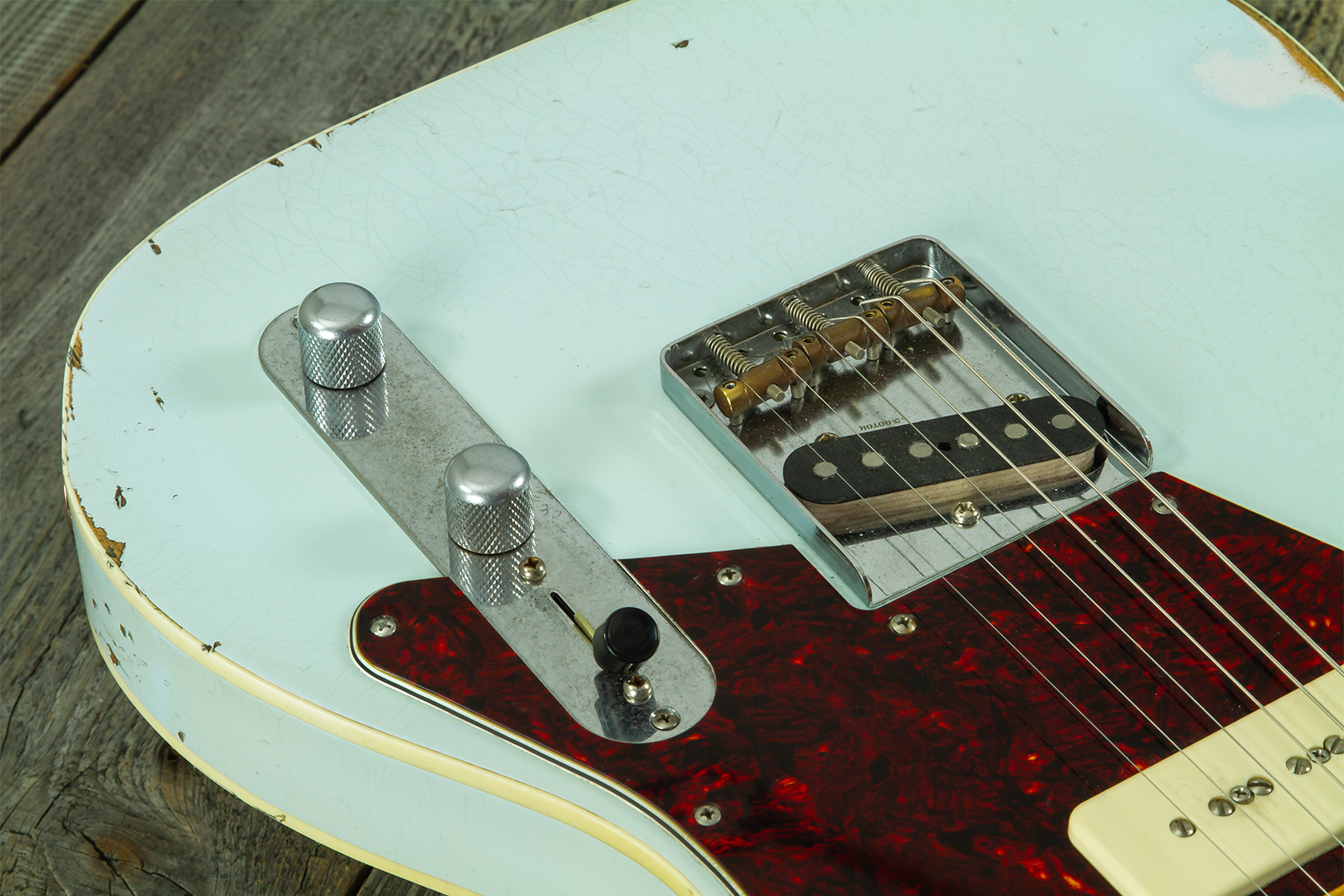 Haar Guitars Trad T  2s Lindy Fralin P90 #43675 - Aged Faded Sonic Blue - Televorm elektrische gitaar - Variation 5