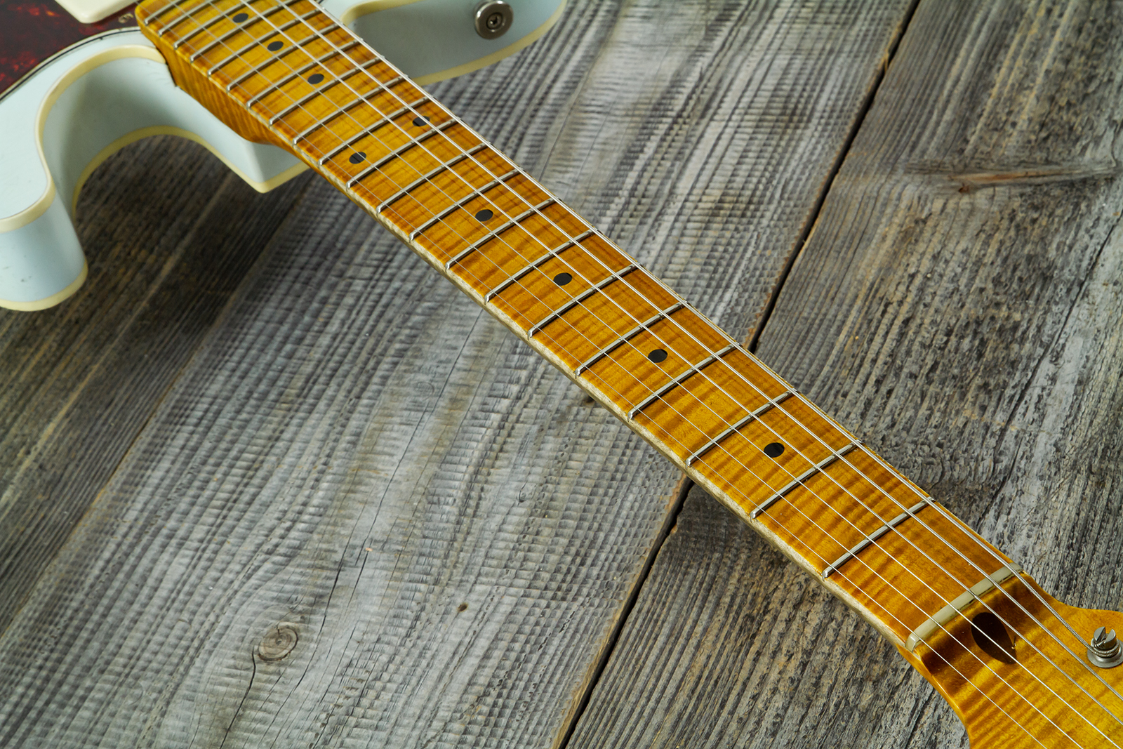 Haar Guitars Trad T  2s Lindy Fralin P90 #43675 - Aged Faded Sonic Blue - Televorm elektrische gitaar - Variation 7