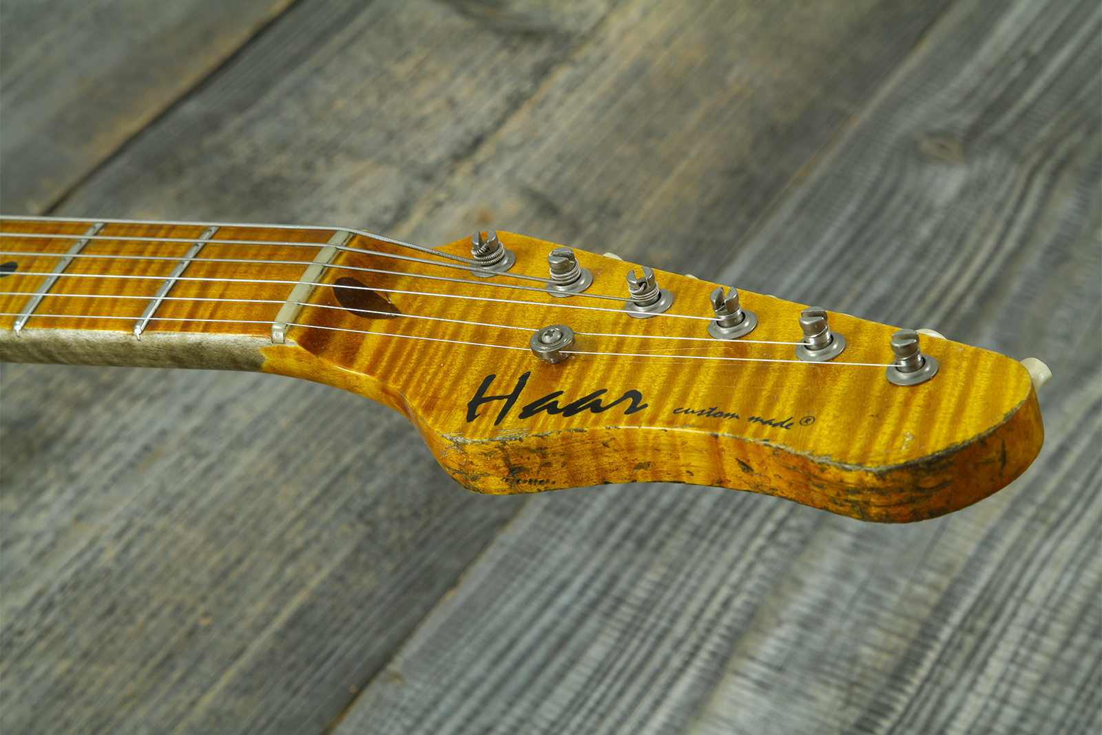 Haar Guitars Trad T  2s Lindy Fralin P90 #43675 - Aged Faded Sonic Blue - Televorm elektrische gitaar - Variation 8