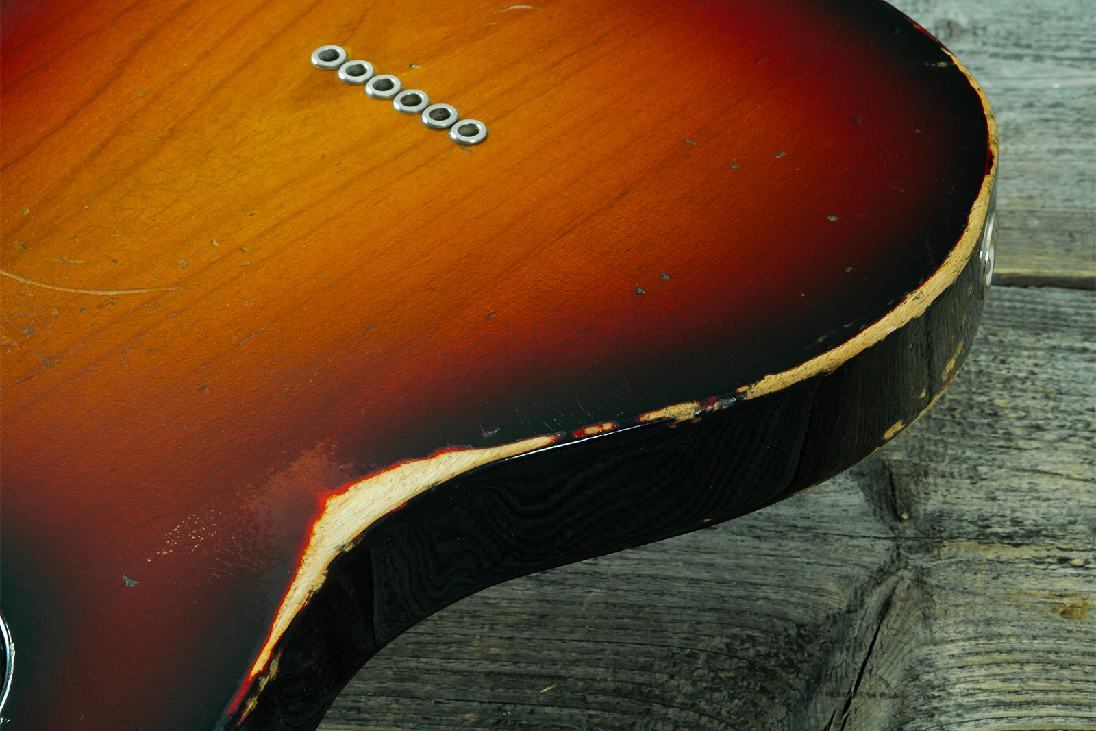 Haar Guitars Trad T 72 Sh Lindy Fralin Mn #43667 - Aged 3 Tone Sunburst - Televorm elektrische gitaar - Variation 10