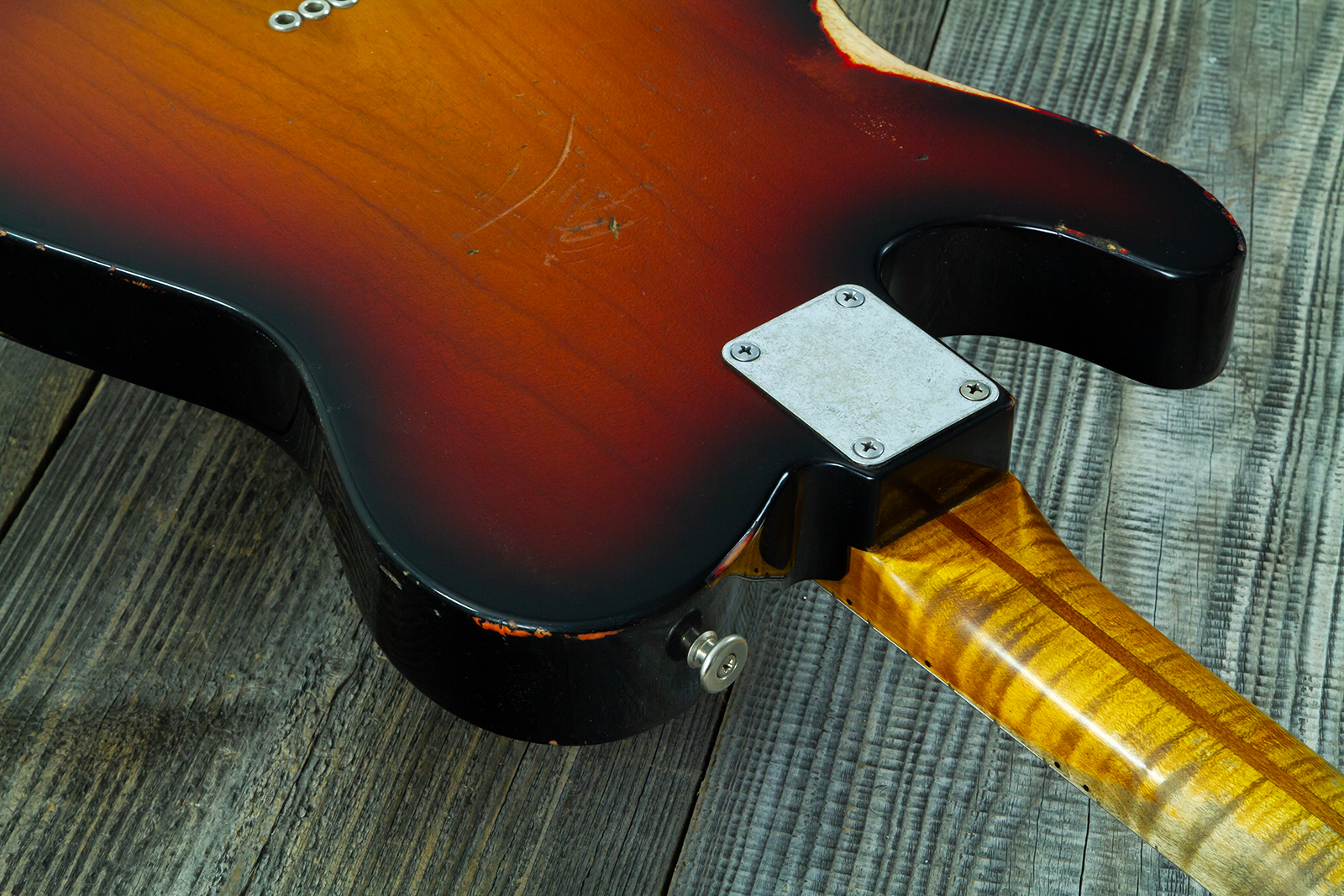 Haar Guitars Trad T 72 Sh Lindy Fralin Mn #43667 - Aged 3 Tone Sunburst - Televorm elektrische gitaar - Variation 11