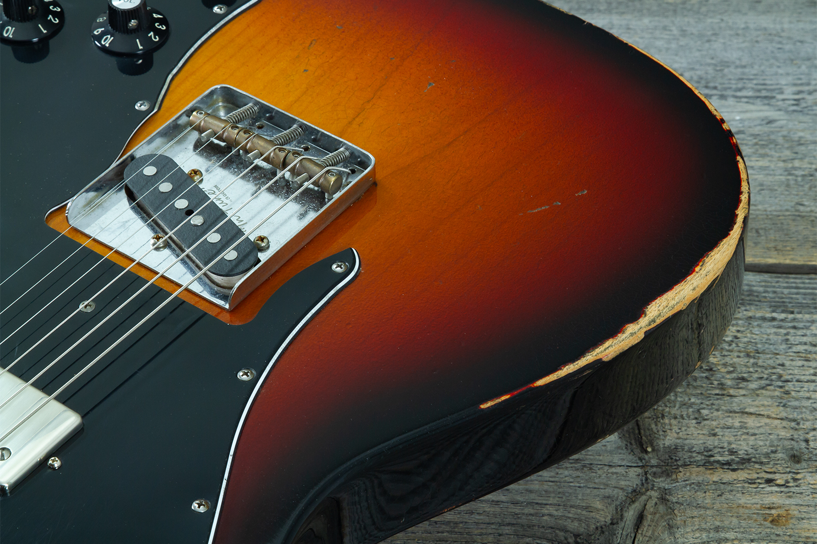 Haar Guitars Trad T 72 Sh Lindy Fralin Mn #43667 - Aged 3 Tone Sunburst - Televorm elektrische gitaar - Variation 3