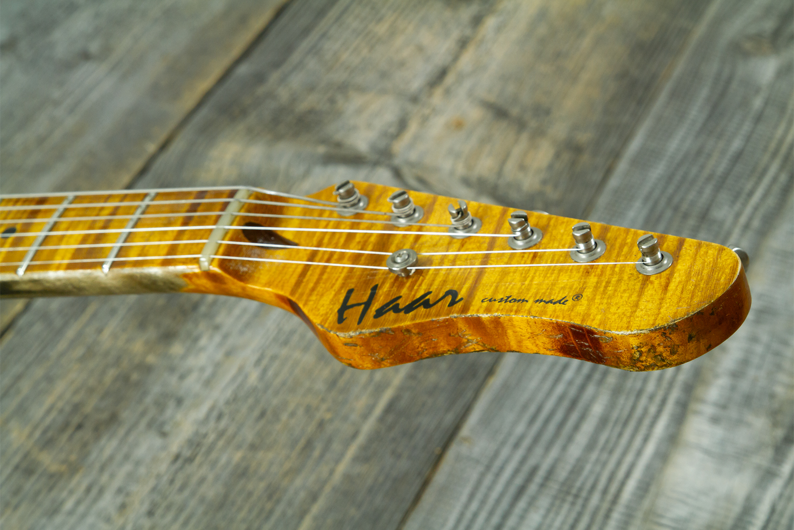 Haar Guitars Trad T 72 Sh Lindy Fralin Mn #43667 - Aged 3 Tone Sunburst - Televorm elektrische gitaar - Variation 7