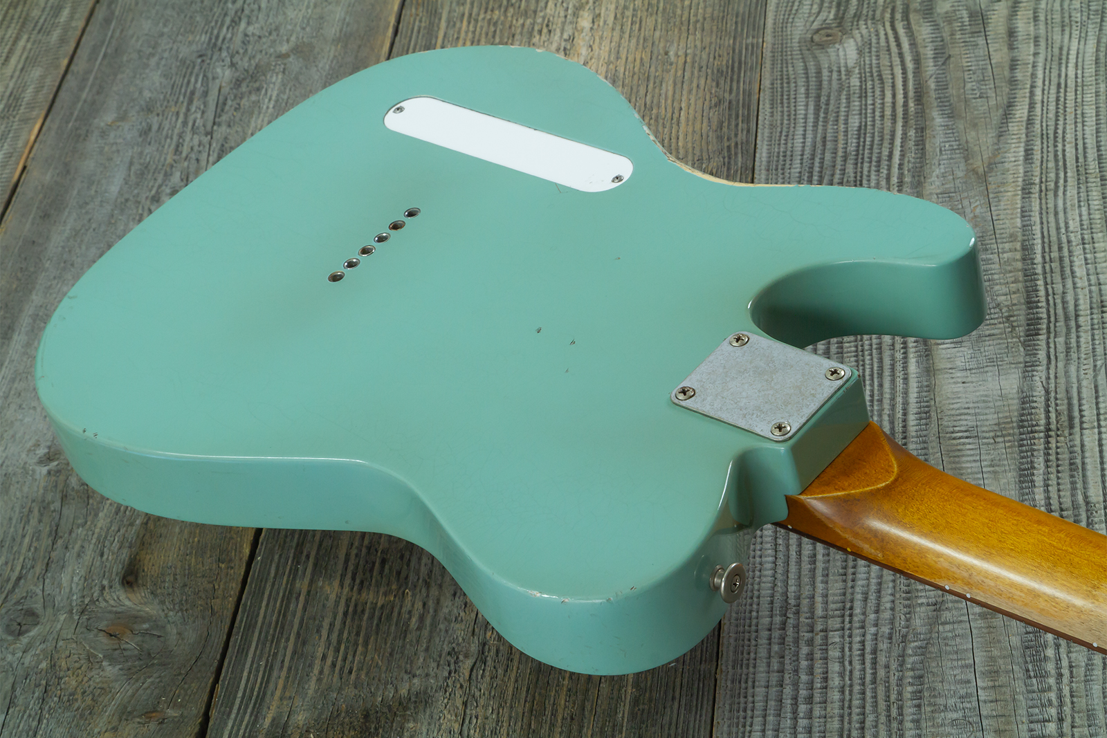 Haar Guitars Trad T Custom 2h Tv Jones Ht Rw #43519 - Aged Spring Green - Televorm elektrische gitaar - Variation 7