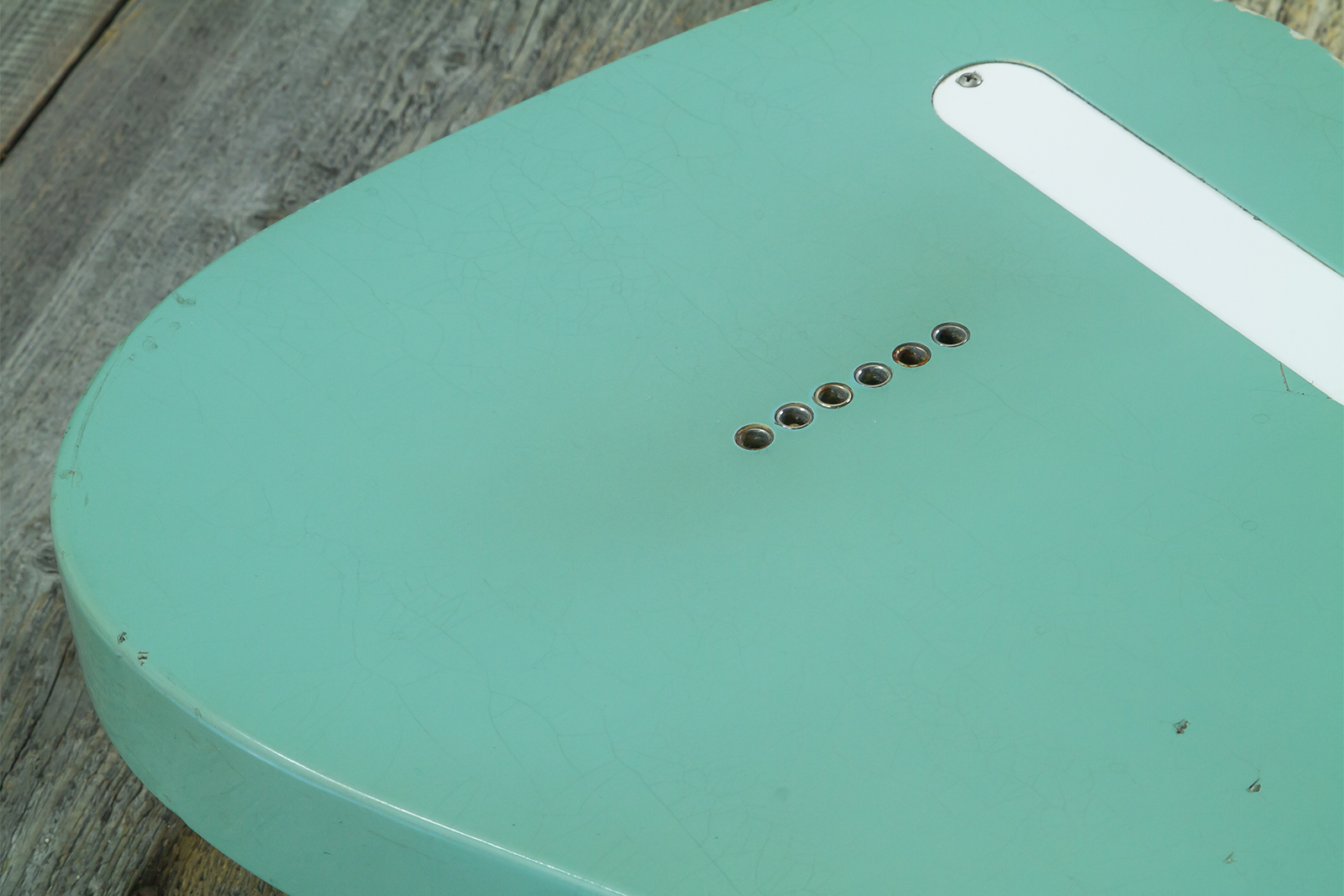 Haar Guitars Trad T Custom 2h Tv Jones Ht Rw #43519 - Aged Spring Green - Televorm elektrische gitaar - Variation 8