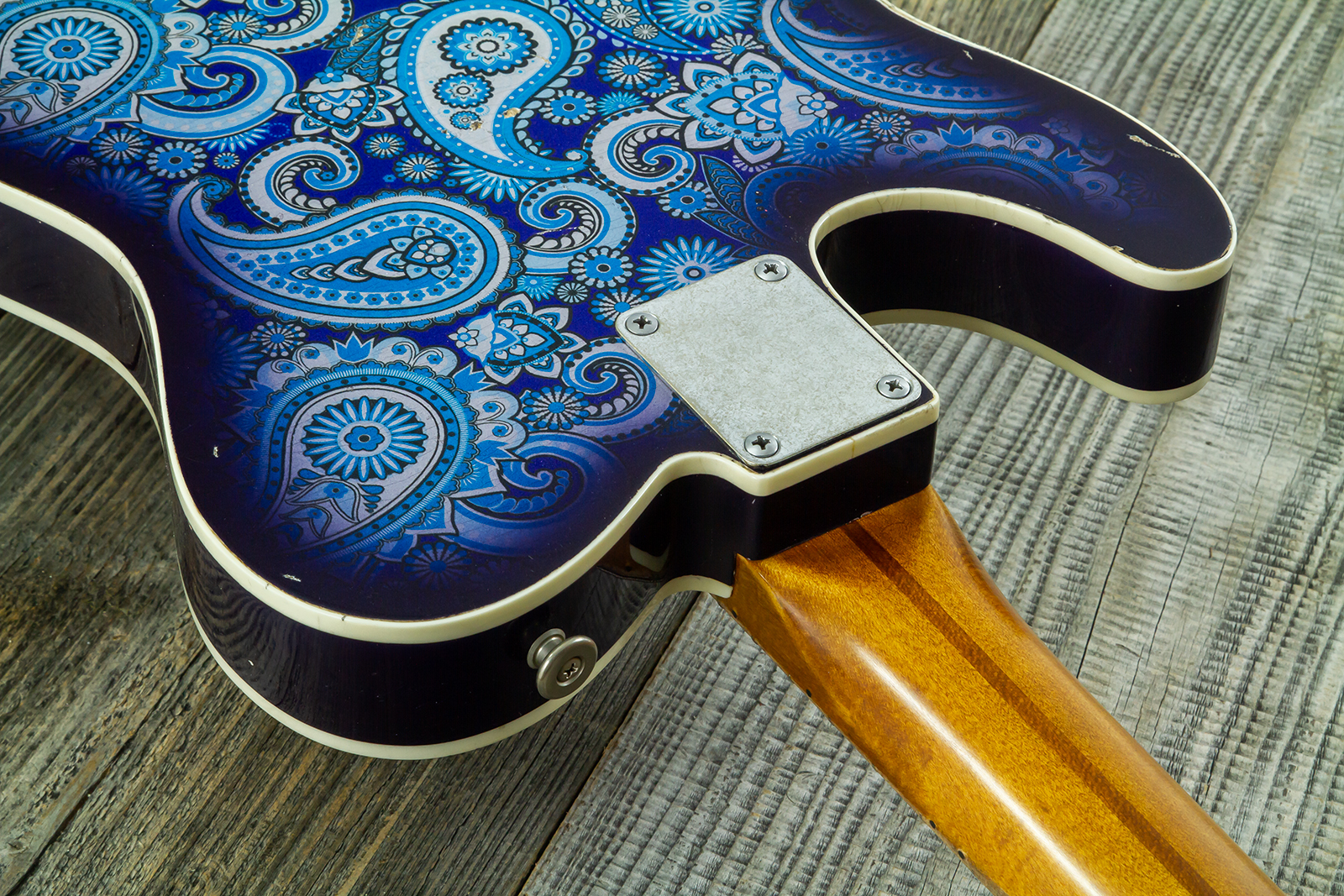 Haar Guitars Trad T Custom 2s Kloppmann. Mn  #43518 - Blue Paisley - Televorm elektrische gitaar - Variation 9