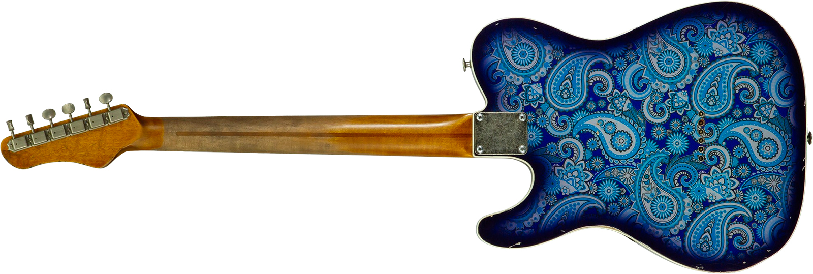 Haar Guitars Trad T Custom 2s Kloppmann. Mn  #43518 - Blue Paisley - Televorm elektrische gitaar - Variation 1