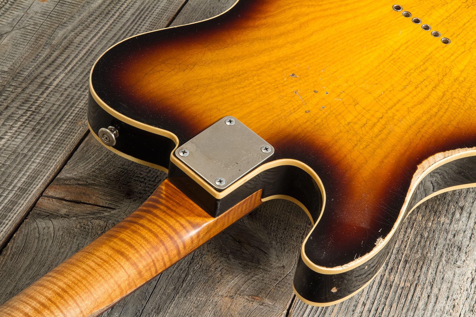 Haar Guitars Trad T Custom 2s Lindy Fralin Ht Rw #42267 - Aged 2-tone Tobacco - Televorm elektrische gitaar - Variation 9