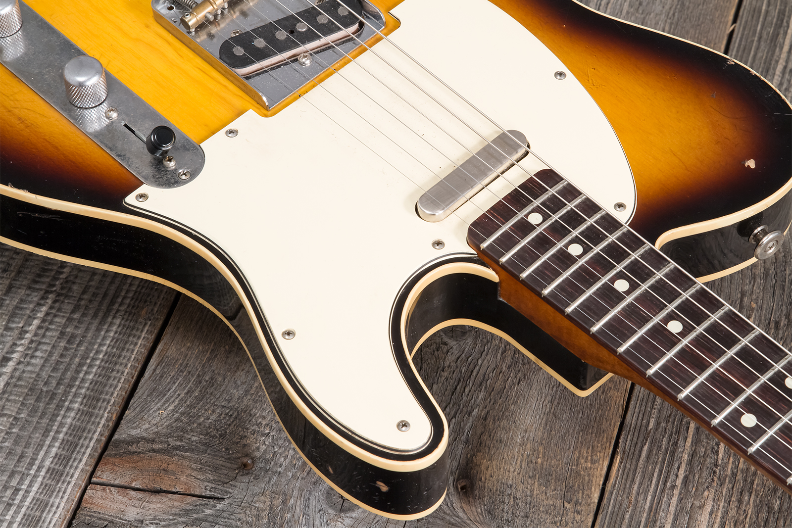 Haar Guitars Trad T Custom 2s Lindy Fralin Ht Rw #42267 - Aged 2-tone Tobacco - Televorm elektrische gitaar - Variation 4