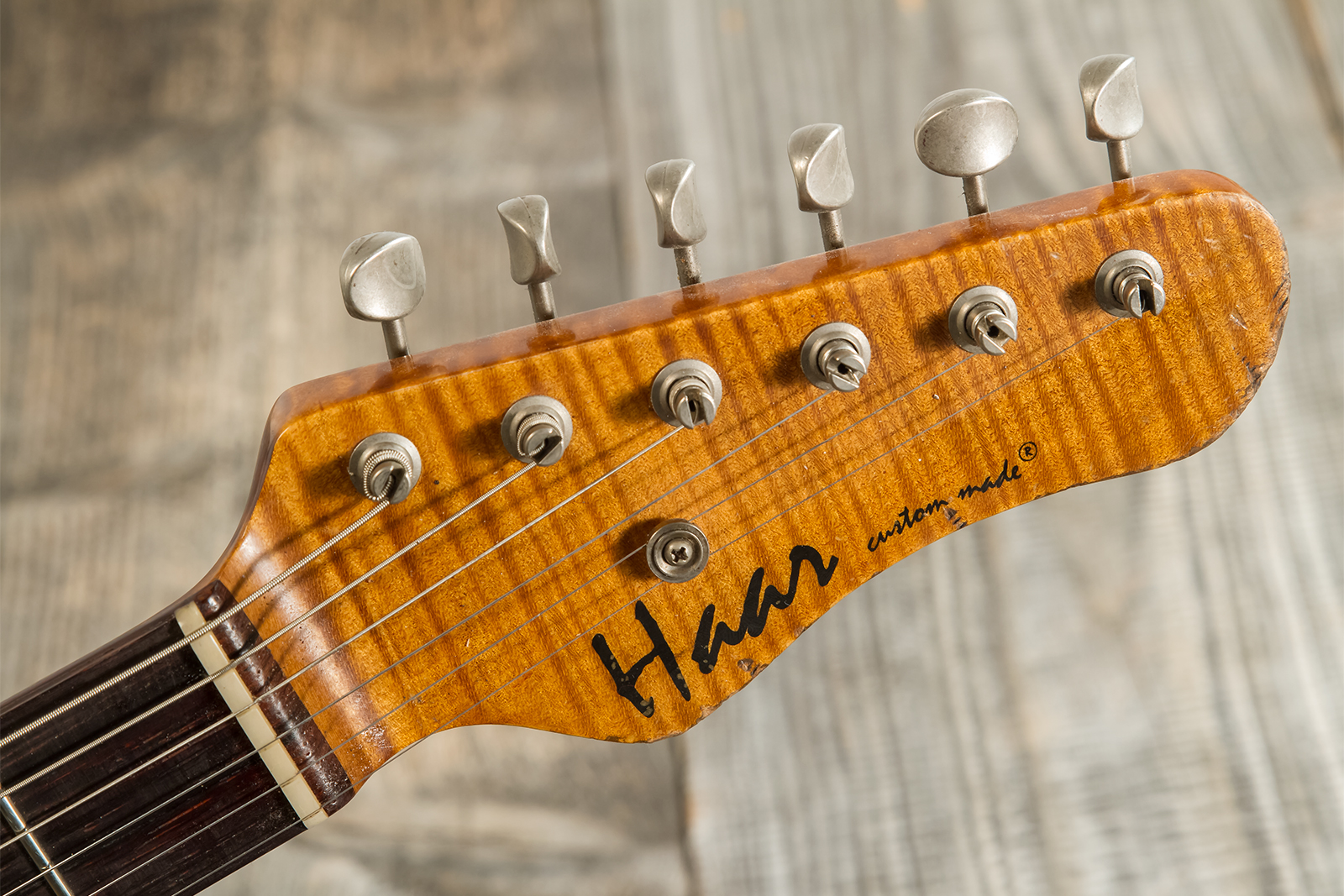 Haar Guitars Trad T Custom 2s Lindy Fralin Ht Rw #42267 - Aged 2-tone Tobacco - Televorm elektrische gitaar - Variation 6