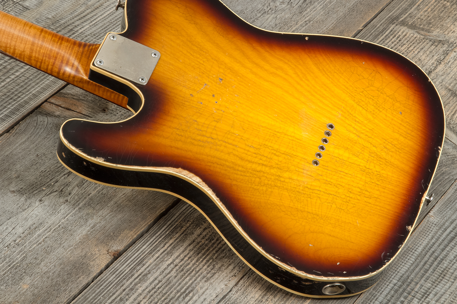 Haar Guitars Trad T Custom 2s Lindy Fralin Ht Rw #42267 - Aged 2-tone Tobacco - Televorm elektrische gitaar - Variation 7