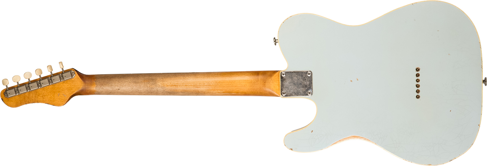 Haar Guitars Trad T Custom 2s Lindy Fralin Ht Rw #42268 - Aged Sonic Blue - Televorm elektrische gitaar - Variation 1