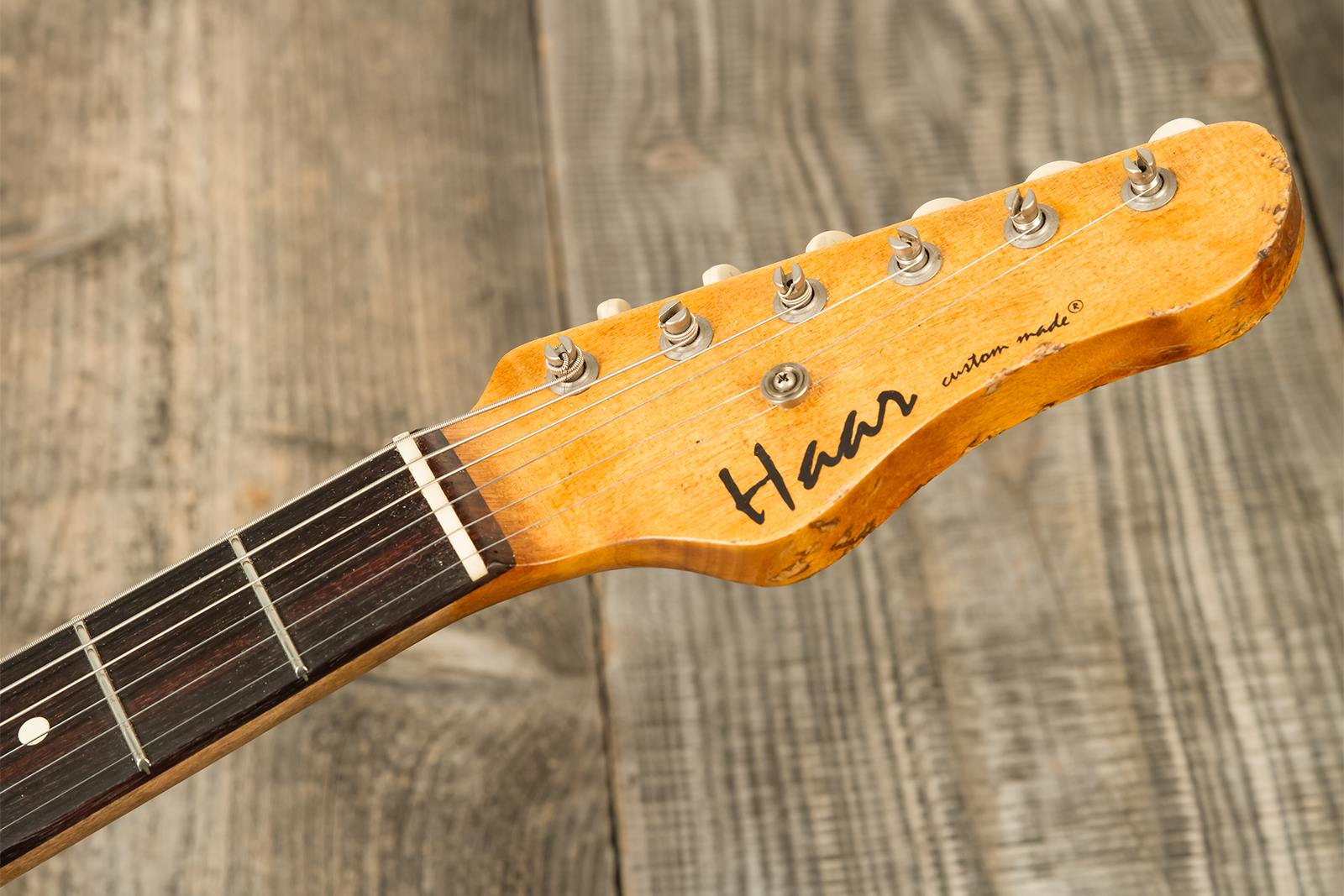 Haar Guitars Trad T Custom 2s Lindy Fralin Ht Rw #42268 - Aged Sonic Blue - Televorm elektrische gitaar - Variation 7